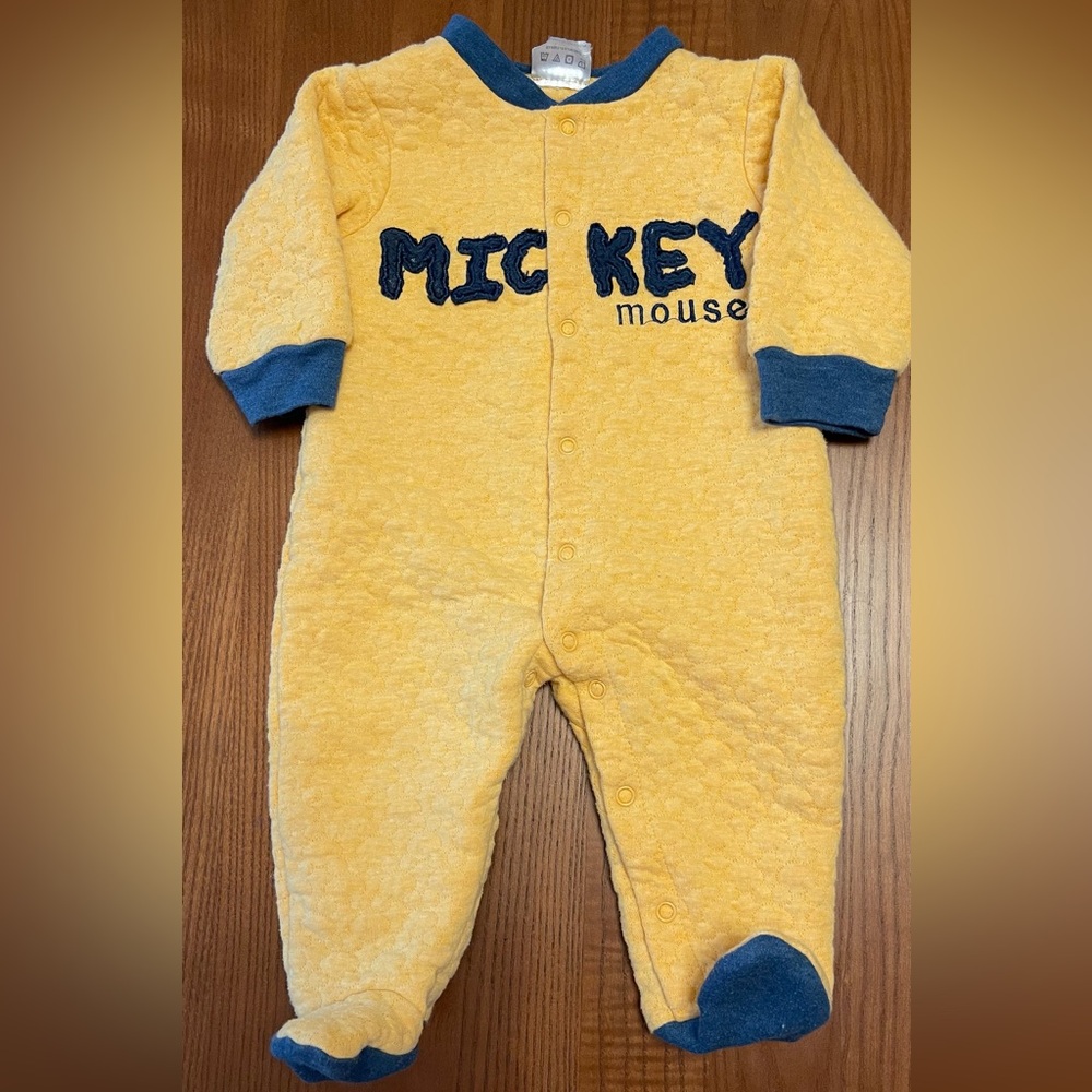 Mickey Mouse light orange and Blue Kids One Piece
